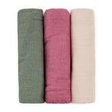 PETITE&MARS Sada plen bambusová mušelínová 3ks Moussy Botanic Tones 68 x 68 cm