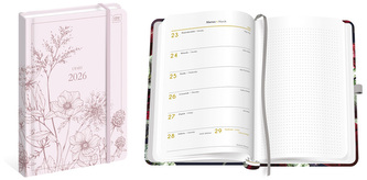 Kalendarz książkowy B5 192 Mat+UV Wildflowers 2026, Interdruk