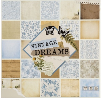 Designový papír 25x25 cm, 250 g/m2,24 listů  Vintage Dreams Designový papír 25x25 cm, 250 g/m2,24 listů  Vintage Dreams