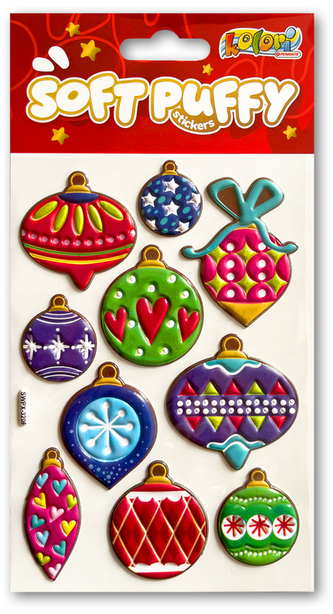 Naklejki Puffy Christmas Balls SWPX-3206 Kolori, Penmate