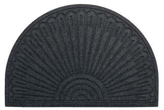 DuraHome Rohož guma & pp, Velvet, šedá, půlkruh, 60x90 cm