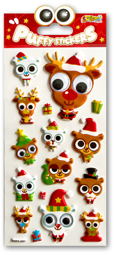 Naklejki Puffy Christmas Animals I SWPX-2001 Kolori, Penmate