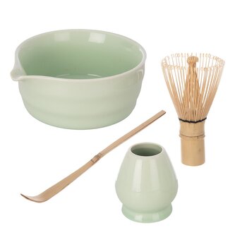 Matcha tea keramika/bambus set