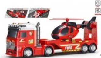 Auto laweta + helikopter Straż pożarna 55x12x20cm