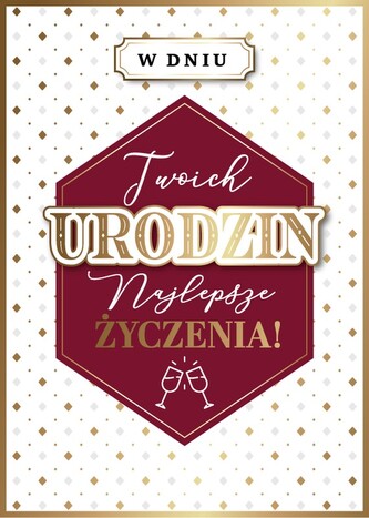 KARNET URODZINY B6 Z KOP AS GM-1224 FOL