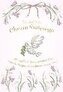 Karnet A5 Chrzest - Gołąbek w kwiatach dziewczynka