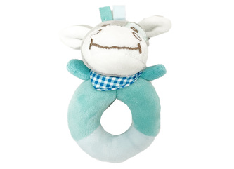 Chrastítko plyš kroužek osel 13cm Chrastítko plyš kroužek osel 13cm