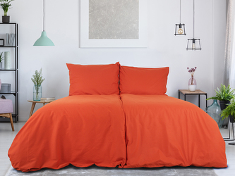 B.E.S. - Petrovice, s.r.o. Povlečení BAVLNA Jednobarevné uzavírání ZIP - Rezavá Rozměr: 140 x 200 + 70 x 90