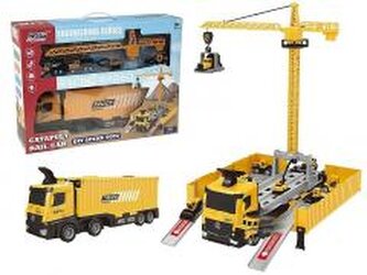 Auto ciężarowe z rozkładaną naczepą