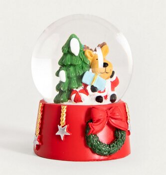 Sněhová koule | RONIE | se sobem a vánočním stromkem | 5x7 cm | 755156