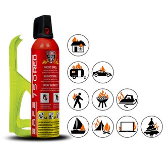 Safe SET Hasicí sprej  750 RED + držák  75F