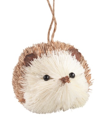 Ježek ze sisálových vláken na zavěšení 8 x 5 x 7 cm