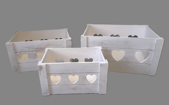 Bedýnky se srdcem bílé sd 3ks