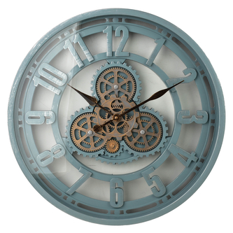 RAMSEY Zegar 50x50x6,5cm morski, ruchomy cichy mechanzim