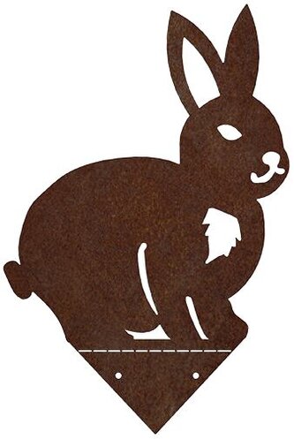 Zahradní dekorace králík 36 x 23 cm, corten CORGARDEN 1072 Zahradní dekorace králík 36 x 23 cm, corten CORGARDEN 1072