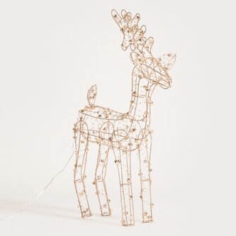 Světelná dekorace | KAICE | zlatý sob s LED | 38 cm 15 LED | 754531