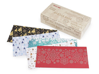 Vánoční obálka na peníze 11x22 cm - 100 ks - mix