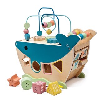 Svoora - Dřevěná motorická velryba s aktivitami