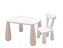 MALTEX SET LUNA Stolik dla dzieci + krzesełko biały/beżowy
