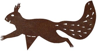 Zahradní dekorace veverka 30 x 18 cm, corten CORGARDEN 1048 Zahradní dekorace veverka 30 x 18 cm, corten CORGARDEN 1048