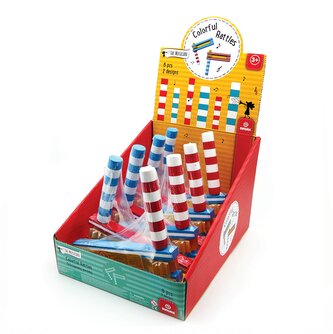 Svoora - Barevné hrkátko - stojan 8ks