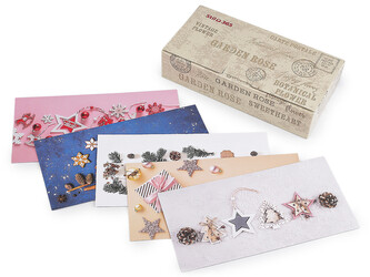 Vánoční obálka na peníze 11x22 cm - 100 ks - mix