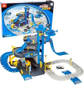 ECOTOYS Policejní parkovací stanice 74ks