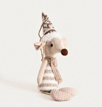 Závěsná dekorace | MOUZE | pruhovaný svetr myš | 24 cm | 751868