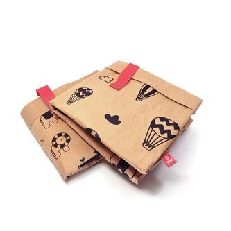 Svoora - Vodotěsný úložný koš z omyvatelného kraftového papíru "Zvířátka"