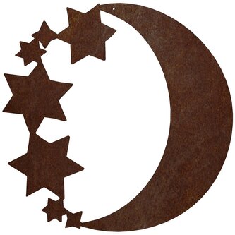 Zahradní dekorace měsíc 50 x 50 cm, corten CORGARDEN 1068 Zahradní dekorace měsíc 50 x 50 cm, corten CORGARDEN 1068