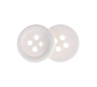 Knoflík - sada 6 ks - Bílá - průměr 18 mm