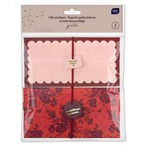 Koperty podarunkowe długie  z gumką 2szt  GOLD