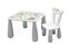 MALTEX SET LUNA TOWN Stolik dla dzieci + krzesełko biały/szary