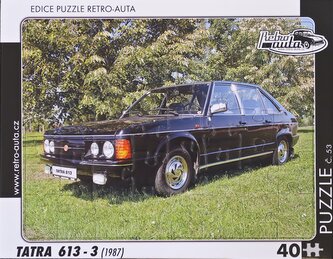 RETRO-AUTA Puzzle č.53 TATRA 613 - 3 (1987) 40 dílků