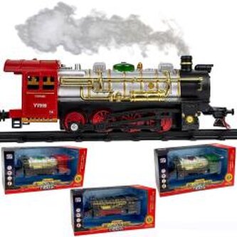 Lokomotywa na baterie puszająca dym