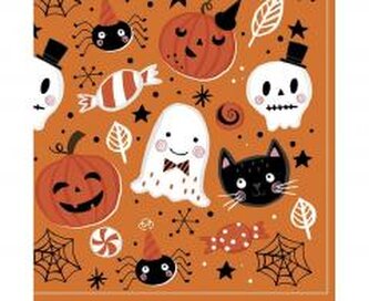 Serwetki pap. Orange Halloween Booo 33x33cm 20szt