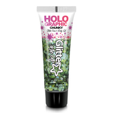 PaintGlow Glitrový gel holografický Chunky - zelený 12 ml