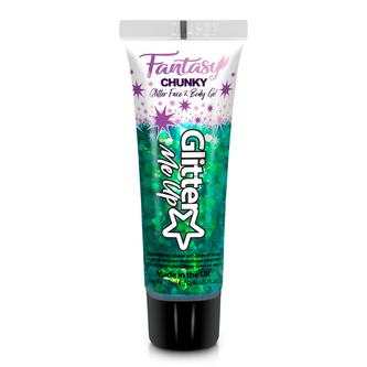 Glitrový Gel Leprechaun zelený Fantasy Chunky 12 ml Glitrový Gel Leprechaun zelený Fantasy Chunky 12 ml