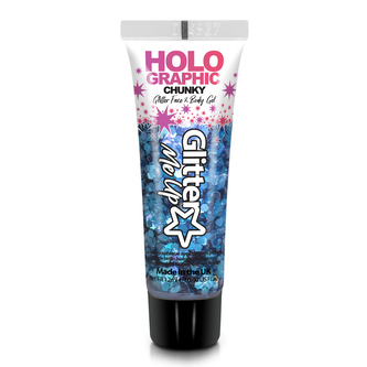 PaintGlow Glitrový gel holografický Chunky Cosmic blue- modrý 12 ml PaintGlow Glitrový gel holografický Chunky Cosmic blue- modrý 12 ml