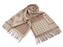 Zimní šála / pléd s třásněmi 65x180 cm - 1 ks - 18 béžová