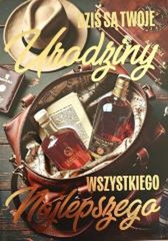 Karnet Urodziny męskie whisky