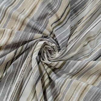 Bavlněné napínací prostěradlo 220x200cm proužek šedobéžový