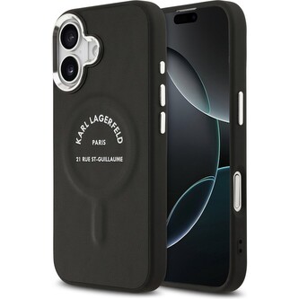 Karl Lagerfeld PU RSG Logo MagSafe kryt iPhone 17 černý