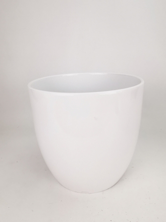 Keramický květináč Basel lesklý 21 cm bílý, 2. jakost Keramický květináč Basel lesklý 21 cm bílý, 2. jakost