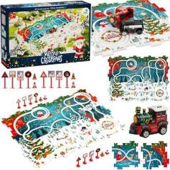 Kolejka tor puzzle świąteczne 25el Kolejka tor puzzle świąteczne 25el