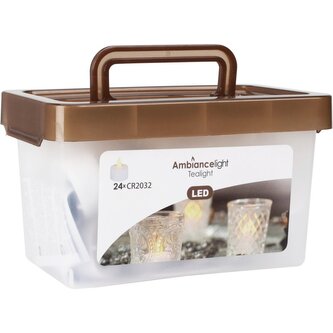 HOMESTYLING LED čajová svíčka sada 24 ks KO-AX5991500