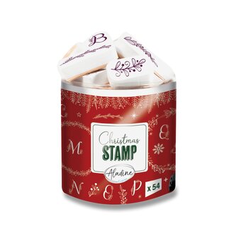 Razítka Aladine Creative Stamp - Vánoční abeceda, 54 ks