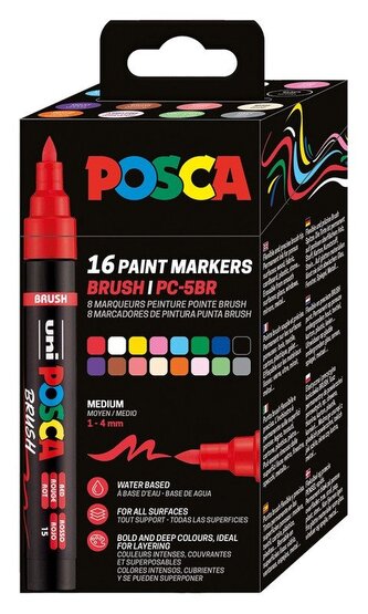 Posca sada popisovačů PC-5BR - mix barev 1 - 4 mm (16 ks)