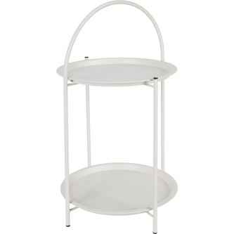 AMBIANCE Odkládací stolek kovový 66 cm bílá KO-NB1510570 AMBIANCE Odkládací stolek kovový 66 cm bílá KO-NB1510570