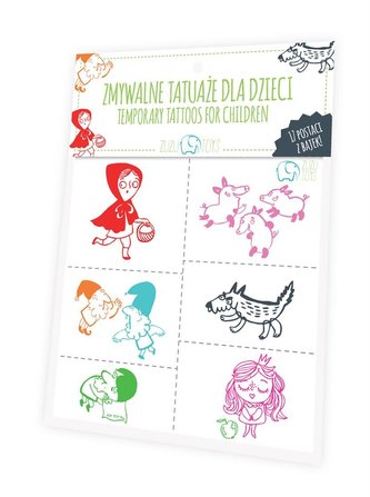 Zmywalne tatuaże dla dzieci - Postaci z bajek